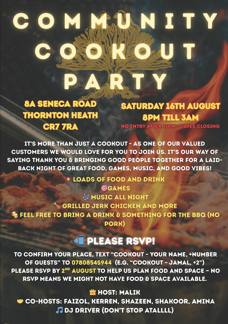 commenity cookout Croydon